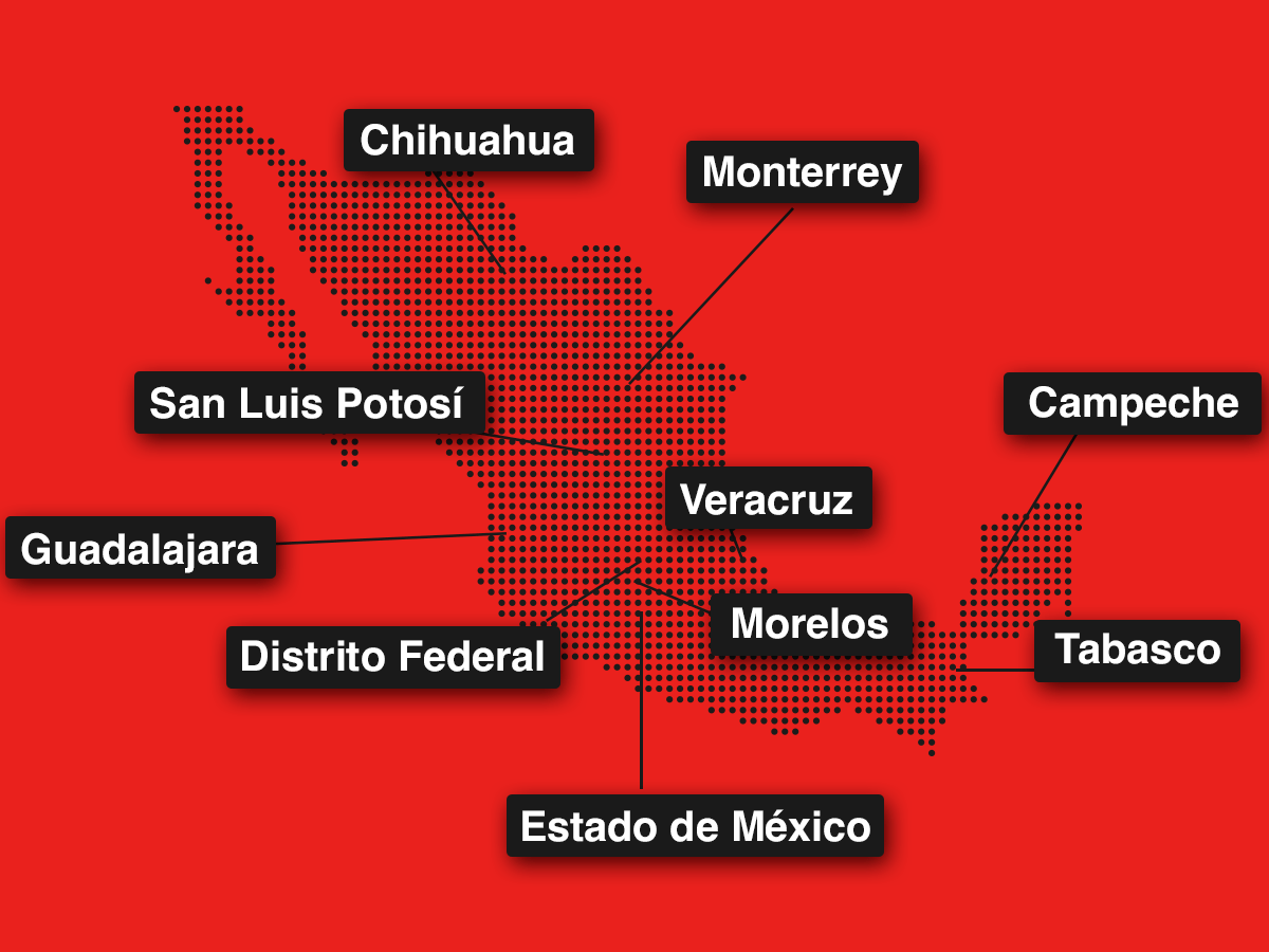 Mapa de cobertura AVP - México